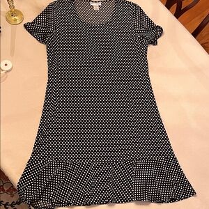 NorthStyle Black and White Polka Dot Midi Dress